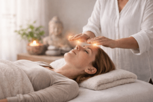 Séance de Reiki à Aix-en-Provence pour apaiser le stress, la fatigue émotionnelle et favoriser un profond relâchement du corps.
